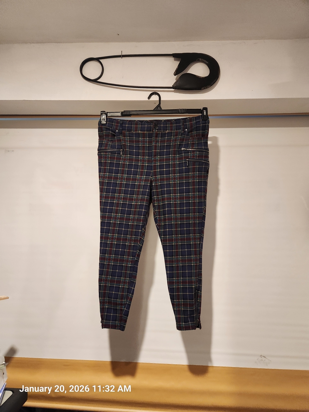 torrid Navy & Red Plaid Cropped Pants